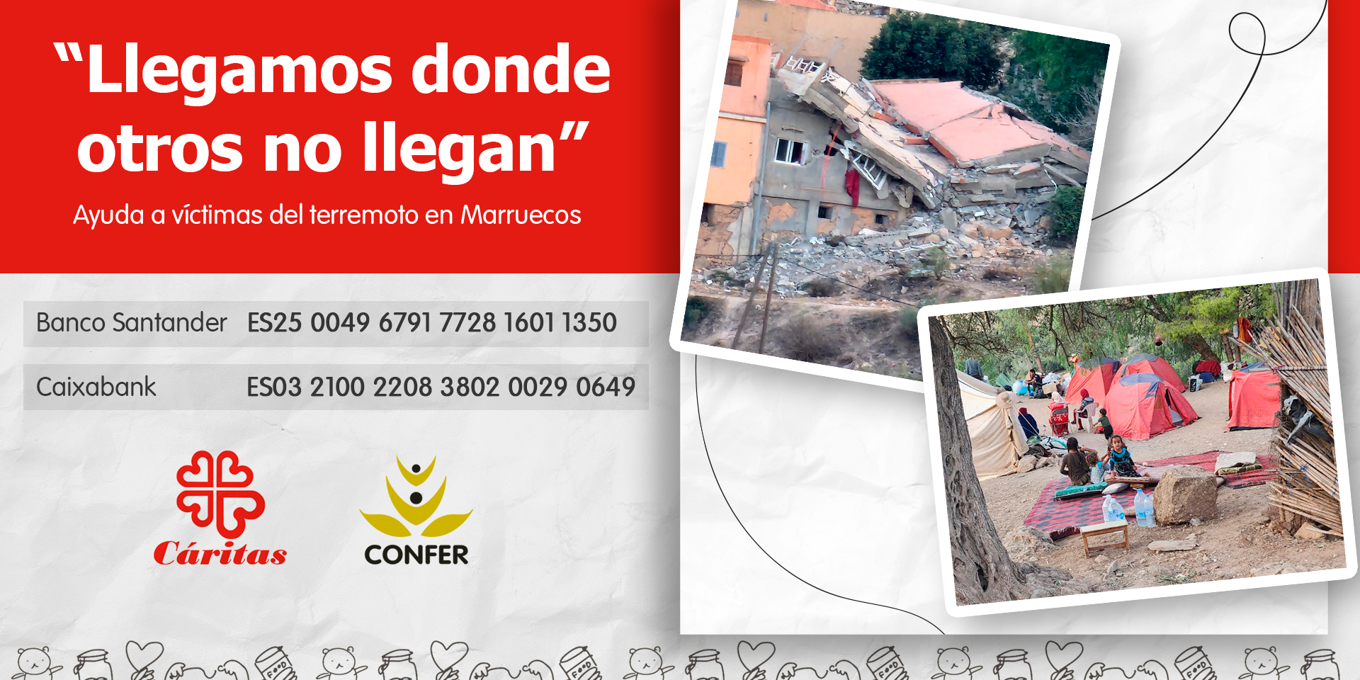 La CONFER dona a través de Cáritas