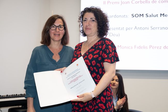 El projecte SOM Salud Mental 360º és distingit amb el Premi Joan Corbella de comunicació sobre salut mental
